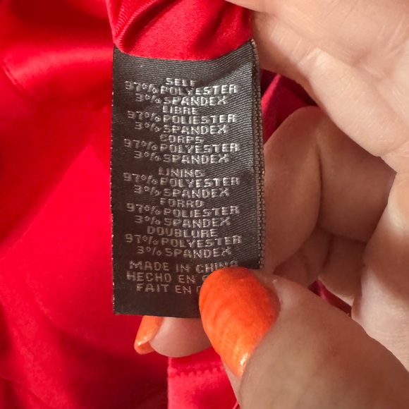 Red Hot VINCE CAMUTO Satin Mini Dress ❤️ (Size 8) 🏷️ NEW w TAGS - Picture 9 of 11